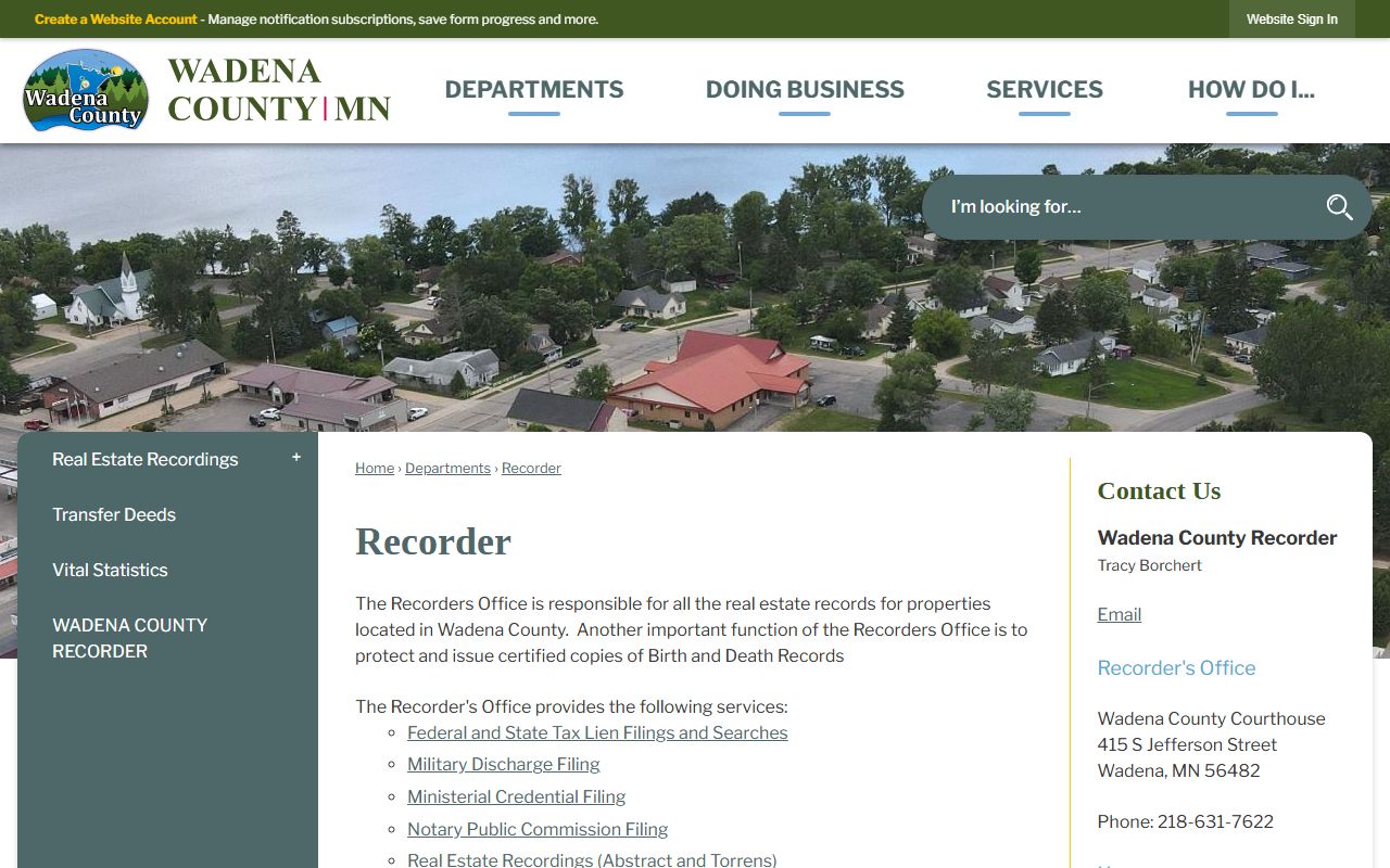 Wadena County Court Administration page