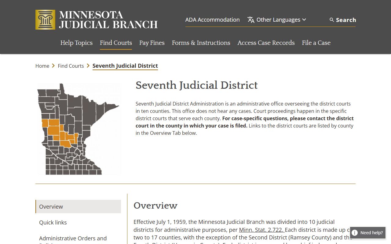 Seventh Judicial District page