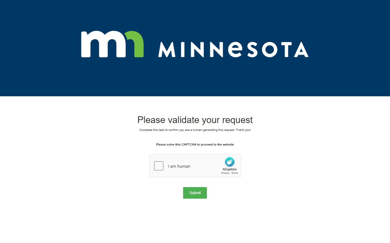 Minnesota DOC search page