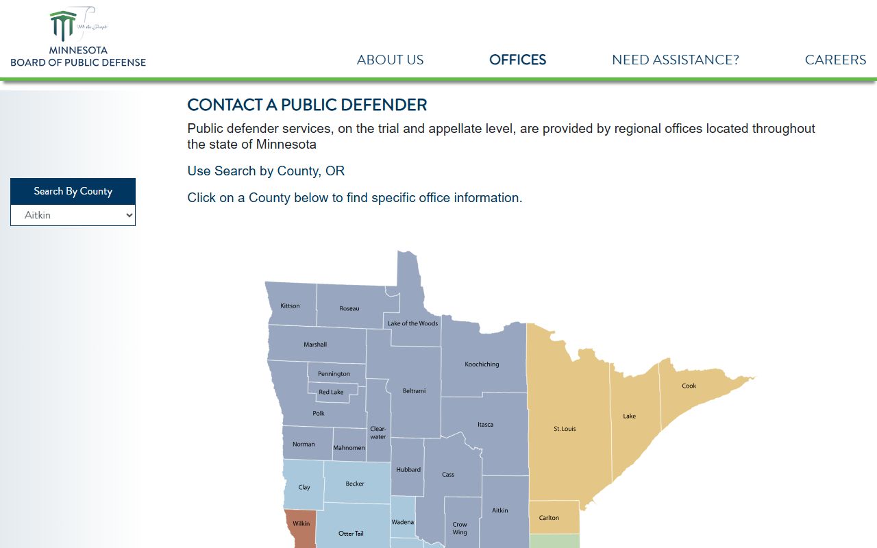 Minnesota public defender offices page