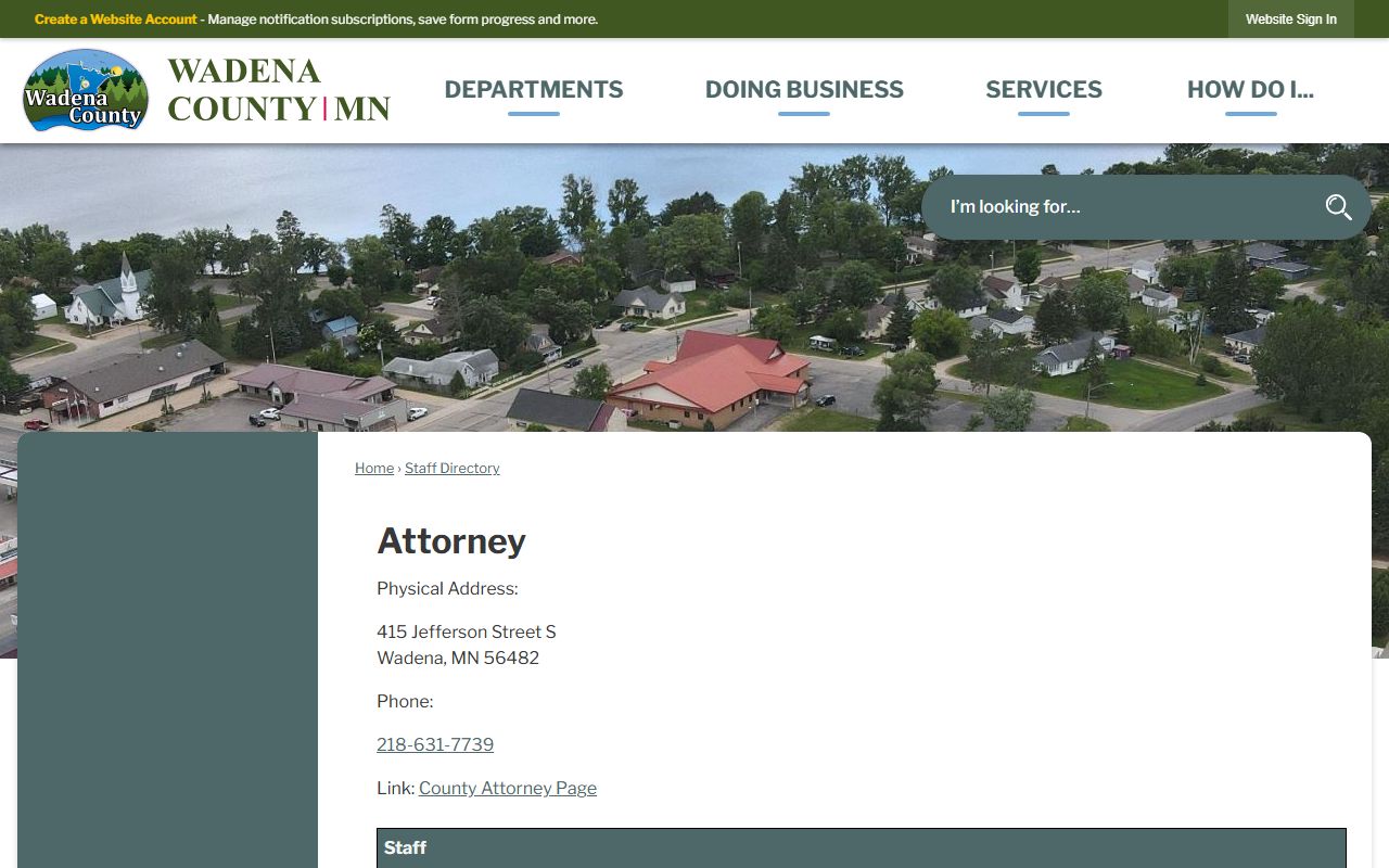 Wadena victim and witness page
